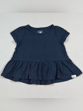Toddler Girl Gap Navy Blue Peplum Top 12-18mo
